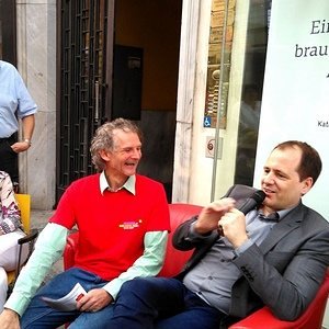 Richard Schieder (r.) Stefan Haider (l.) Moderator Robert Hautz